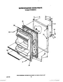 08 - Refrigerator Door, Lit / Optional parts for Whirlpool Refrigerator RT14CKXVL12 / from AppliancePartsPros.com