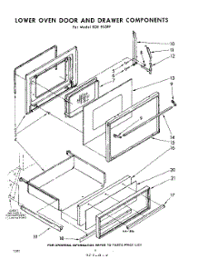 08 - Lower Oven Door And Drawer parts for Whirlpool RDE955PP / from AppliancePartsPros.com