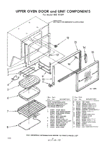 10 - Upper Oven Door And Unit parts for Whirlpool RDE955PP / from AppliancePartsPros.com