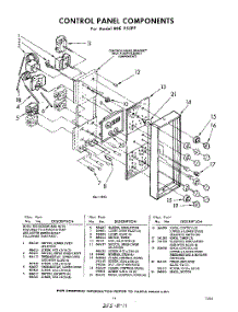 11 - Control Panel parts for Whirlpool RDE955PP / from AppliancePartsPros.com