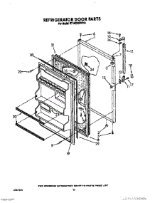 08 - Refrigerator Door, Lit / Optional parts for Whirlpool Refrigerator RT14CKXVL13 / from AppliancePartsPros.com