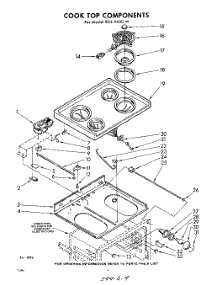 04 - Cook Top parts for Whirlpool RDE9600W / from AppliancePartsPros.com