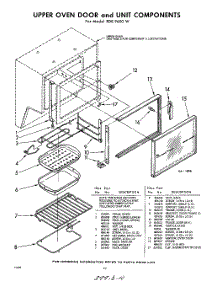 10 - Upper Oven Door And Unit parts for Whirlpool RDE9600W / from AppliancePartsPros.com