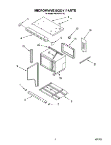 09 - Microwave Body parts for Whirlpool Range RM980PXYN0 / from AppliancePartsPros.com