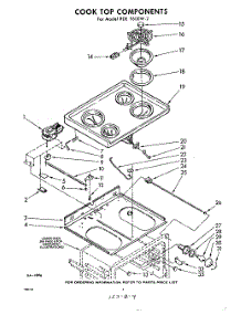 04 - Cook Top parts for Whirlpool RDE9600W2 / from AppliancePartsPros.com