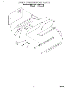 02 - Upper Oven Support parts for Whirlpool Range RM980PXYN1 / from AppliancePartsPros.com