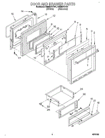 04 - Door And Drawer parts for Whirlpool Range RM980PXYN1 / from AppliancePartsPros.com