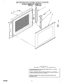 07 - Microwave Oven Door parts for Whirlpool Range RM980PXYN1 / from AppliancePartsPros.com