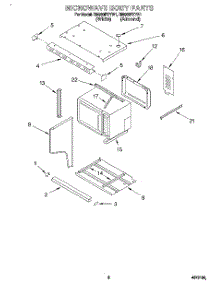 08 - Microwave Body parts for Whirlpool Range RM980PXYN1 / from AppliancePartsPros.com