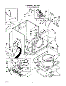 03 - Cabinet parts for Whirlpool Dryer RGL5646AL0 / from AppliancePartsPros.com