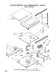 04 - Latch Motor And Upper Body parts for Whirlpool RGM1880P / from AppliancePartsPros.com