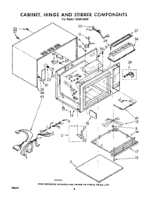 08 - Cabinet, Hinge And Stirrer Component parts for Whirlpool RGM1880P / from AppliancePartsPros.com