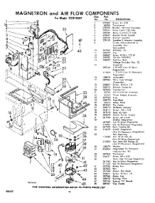 12 - Magnetron And Air Flow parts for Whirlpool RGM1880P / from AppliancePartsPros.com