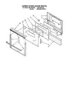 04 - Upper Oven Door parts for Whirlpool Oven RB170PXYQ5 / from AppliancePartsPros.com