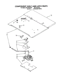 06 - Component Shelf And Latch parts for Whirlpool Oven RB170PXYQ5 / from AppliancePartsPros.com