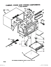 08 - Cabinet, Hinge And Stirrer parts for Whirlpool RGM1880P1 / from AppliancePartsPros.com