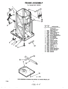 02 - Frame parts for Whirlpool SAC100W0 / from AppliancePartsPros.com