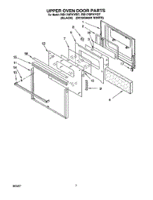 04 - Upper Oven Door parts for Whirlpool Oven RB170PXYQ7 / from AppliancePartsPros.com