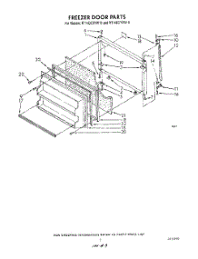 06 - Freezer Door parts for Whirlpool Refrigerator RT14DCXVG10 / from AppliancePartsPros.com