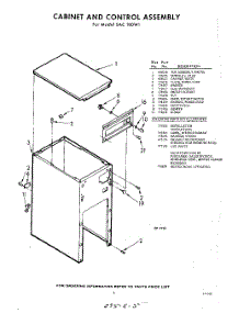 05 - Cabinet And Control, Lit / Optional parts for Whirlpool SAC100W1 / from AppliancePartsPros.com