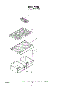 05 - Shelf parts for Whirlpool Refrigerator RT14DCXVL00 / from AppliancePartsPros.com