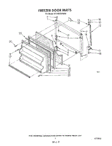 06 - Freezer Door parts for Whirlpool Refrigerator RT14DCXVL00 / from AppliancePartsPros.com