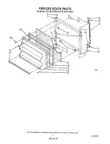 06 - Freezer Door parts for Whirlpool Refrigerator RT14DCXVL01 / from AppliancePartsPros.com
