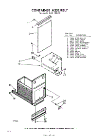 04 - Container parts for Whirlpool SAC100W3 / from AppliancePartsPros.com