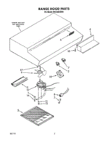 02 - Section parts for Whirlpool Hood RH2330XXS0 / from AppliancePartsPros.com