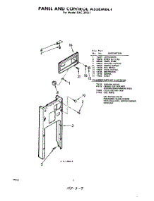 05 - Panel And Control , Lit / Optional parts for Whirlpool SAC250L1 / from AppliancePartsPros.com