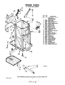 02 - Frame parts for Whirlpool SAC250W0 / from AppliancePartsPros.com