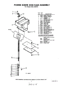03 - Power Screw And Ram parts for Whirlpool SAC250W0 / from AppliancePartsPros.com