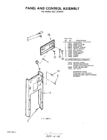 05 - Panel And Control , Lit / Optional parts for Whirlpool SAC250W0 / from AppliancePartsPros.com