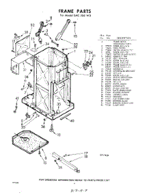 02 - Frame parts for Whirlpool SAC250W3 / from AppliancePartsPros.com