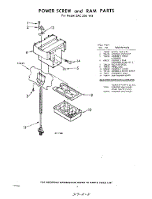 03 - Power Screw And Ram parts for Whirlpool SAC250W3 / from AppliancePartsPros.com