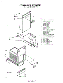 04 - Container parts for Whirlpool SAC250W3 / from AppliancePartsPros.com