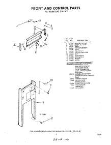 05 - Front And Control , Lit / Optional parts for Whirlpool SAC250W3 / from AppliancePartsPros.com