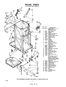 02 - Frame parts for Whirlpool SAC300W0 / from AppliancePartsPros.com