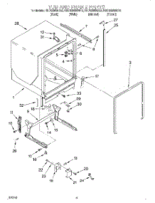 08 - Tub And Frame parts for Kitchenaid Dishwasher KUDG25SHBT0 / from AppliancePartsPros.com