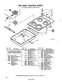 04 - Section parts for Whirlpool RVV706 / from AppliancePartsPros.com