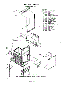 04 - Drawer parts for Whirlpool SAC301P0 / from AppliancePartsPros.com