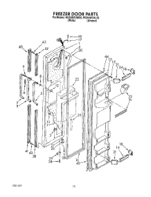 07 - Freezer Door parts for Whirlpool Refrigerator RS25AWXAL00 / from AppliancePartsPros.com