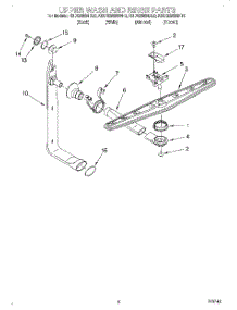 07 - Upper Wash And Rinse parts for Kitchenaid Dishwasher KUDG25SHWH0 / from AppliancePartsPros.com