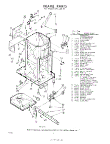 02 - Frame parts for Whirlpool SAC301P1 / from AppliancePartsPros.com