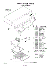 02 - Section parts for Whirlpool Hood RH2624XLW0 / from AppliancePartsPros.com