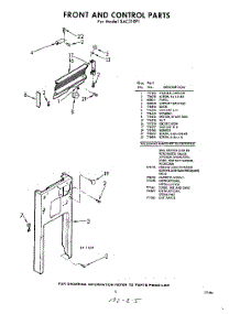 05 - Front And Control , Lit / Optional parts for Whirlpool SAC310P1 / from AppliancePartsPros.com