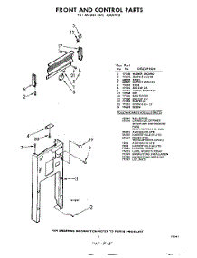 05 - Front And Control parts for Whirlpool SDC4000W0 / from AppliancePartsPros.com
