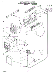 12 - Icemaker, Lit / Optional parts for Whirlpool Refrigerator RS25AWXBL01 / from AppliancePartsPros.com
