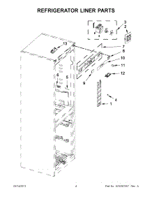 02 - Refrigerator Liner Parts parts for Kitchenaid Refrigerator KBWG11NCSS00 / from AppliancePartsPros.com