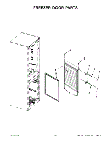 05 - Freezer Door Parts parts for Kitchenaid Refrigerator KBWG11NCSS00 / from AppliancePartsPros.com